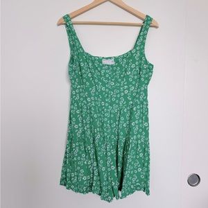 ASOS Design green floral festival style romper